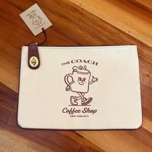 Coach Coffee Pouch NWT